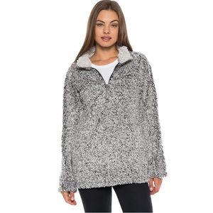 Dylan Los Angeles Grey Sherpa Pullover